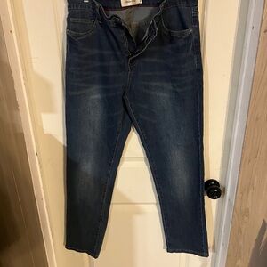 Stitches Men's Dark Blue Relaxed Stretch Jeans